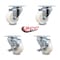 Service Caster 3 Inch Nylon Wheel Swivel Top Plate Caster Set with 2 Brakes SCC-20S314-NYS-TP2-2-TLB-2 - alternate 2